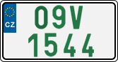 License plate of the Czech Republic, Oldtimers (2001)