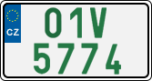 License plate of the Czech Republic, Oldtimers (2001)