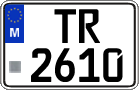 License plate of Malta, Trailers (TR 123(4))