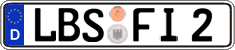 German license plate, Regular plates