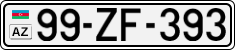 License plate of Azerbaijan, Cars