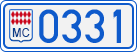 License plate of Monaco, Cars