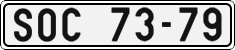 License plate of the Czech Republic, Cars (1960)