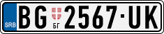 License plate of Serbia, Cars