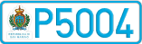 License plate of San Marino, Cars (A1234)