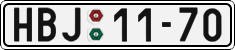 License plate of the Czech Republic, Cars (1960)