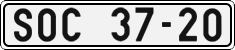 License plate of the Czech Republic, Cars (1960)