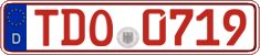 German license plate, Red license plates