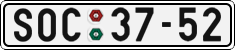 License plate of the Czech Republic, Cars (1960)