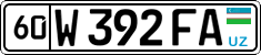 License plate of Uzbekistan, Private owners