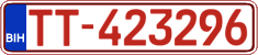 License plate of Bosnia and Herzegovina, Provisional