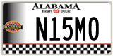 Alabama, Specialty plates