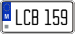 License plate of Malta, Regular plates (ABC 123)