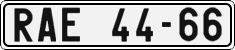 License plate of the Czech Republic, Cars (1960)