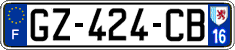 French license plate, SIV (ordinary)