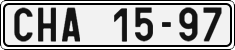 License plate of the Czech Republic, Cars (1960)
