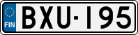License plate of Finland, Cars