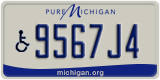 Michigan, Vehicles for disabled persons (1234A5)