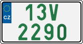 License plate of the Czech Republic, Oldtimers (2001)