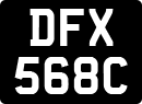 License plate of the United Kingdom, 1963 year system