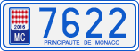 License plate of Monaco, Cars