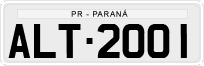 License plate of Brazil, Private owners (1990)
