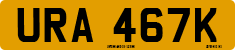 License plate of the United Kingdom, 1963 year system