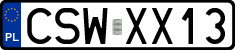 License plates of Poland, Regular car plates