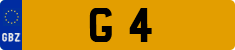 License plate of Gibraltar, Regular car plates (G 12345)