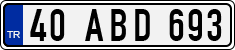 License plate of Turkey, Regular plates