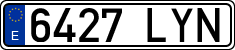 License plates of Spain, Ordinary (2000)