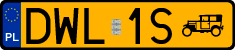 License plates of Poland, Oldtimers