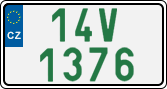 License plate of the Czech Republic, Oldtimers (2001)