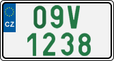 License plate of the Czech Republic, Oldtimers (2001)