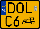License plates of Poland, Oldtimers