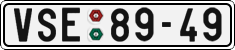 License plate of the Czech Republic, Cars (1960)
