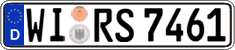 German license plate, Regular plates