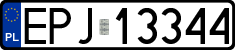 License plates of Poland, Regular car plates
