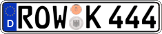 German license plate, Regular plates