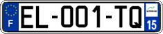 French license plate, SIV (ordinary)