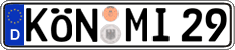 German license plate, Regular plates