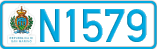 License plate of San Marino, Cars (A1234)