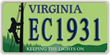 Virginia, Specialty plates (AB1234)