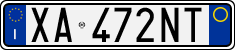 License plate of Italy, Cars (1994 year series)