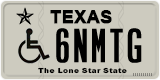 Texas, Vehicles for disabled persons (1ABCD)