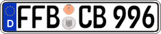 German license plate, Regular plates