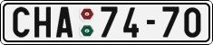 License plate of the Czech Republic, Cars (1960)