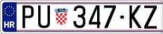 License plate of Croatia, Regular plates