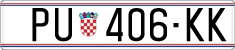 License plate of Croatia, Regular plates
