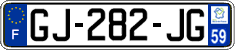 French license plate, SIV (ordinary)